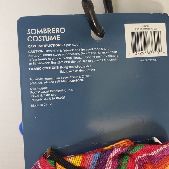 Sombrero Costume for Small Pets - Picture 3 of 4